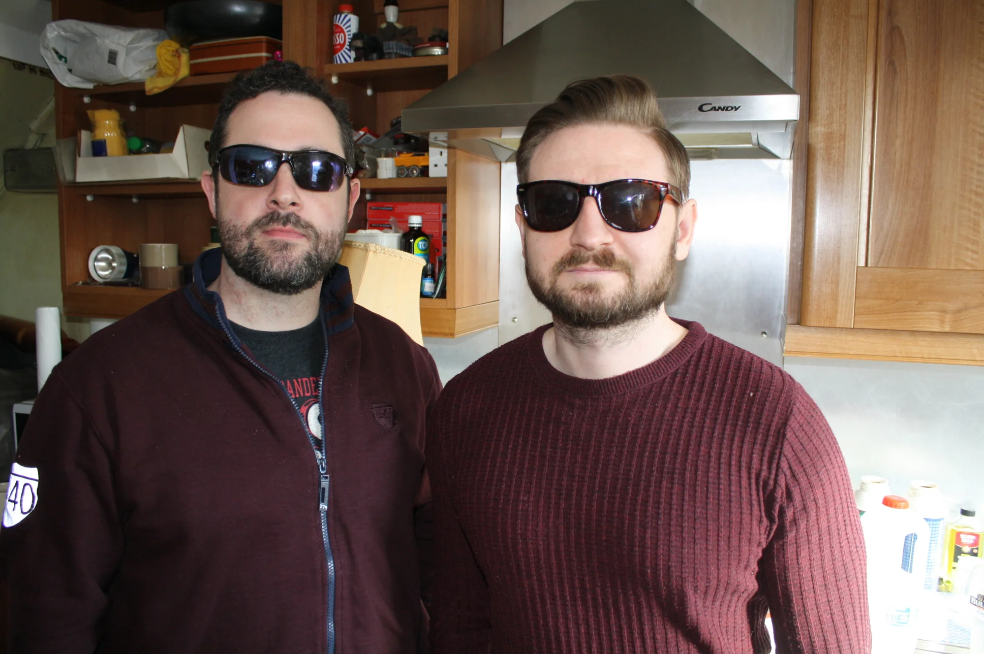 Obligatory sunglasses pose from Steve and John