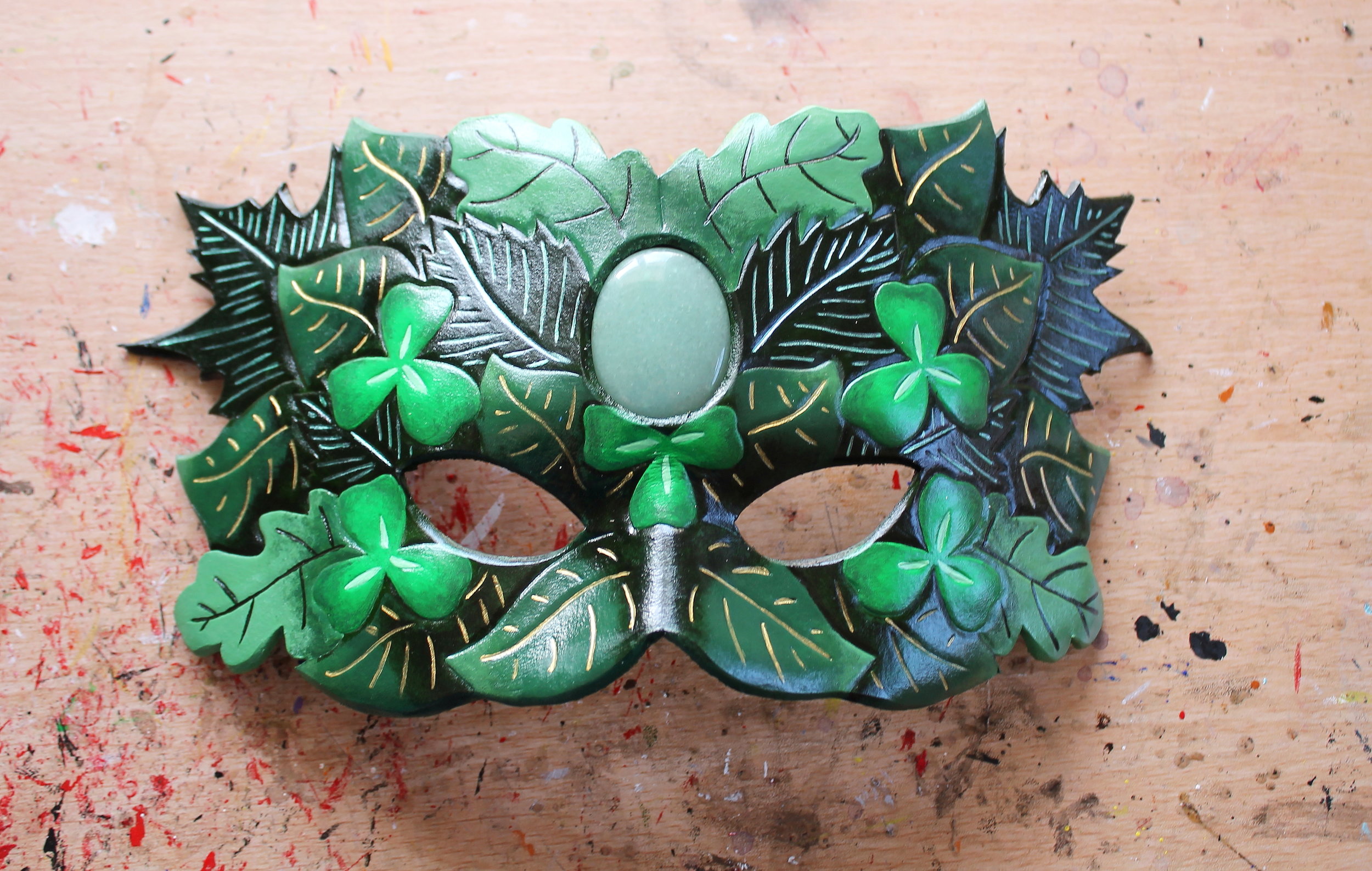 Green man mask