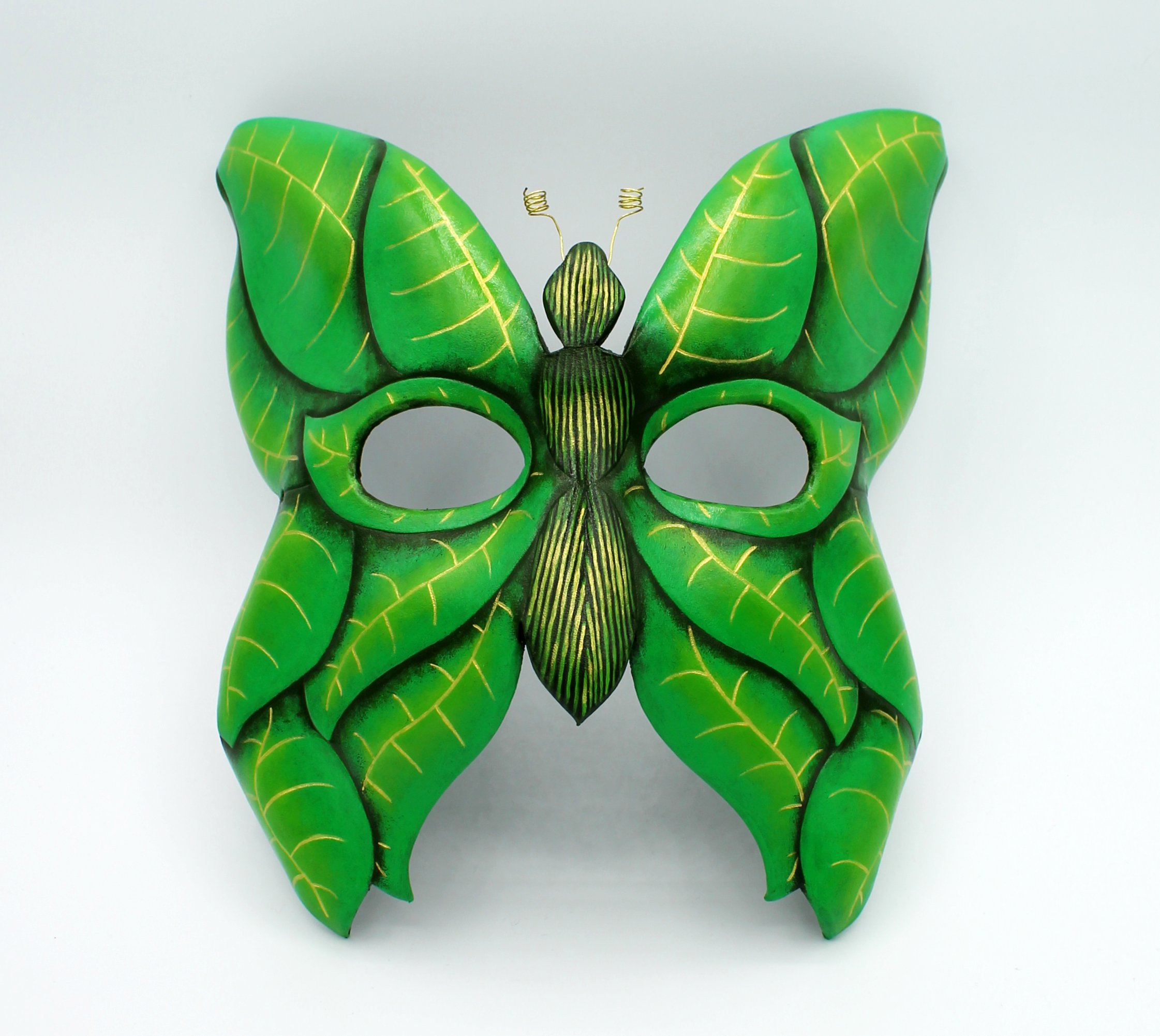 Leaf butterfly leather mask