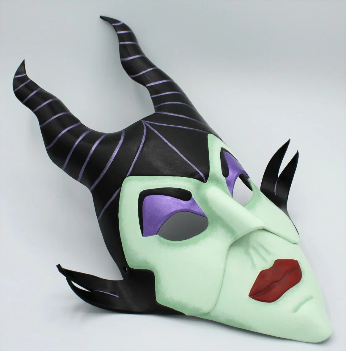 Maleficent leather mask