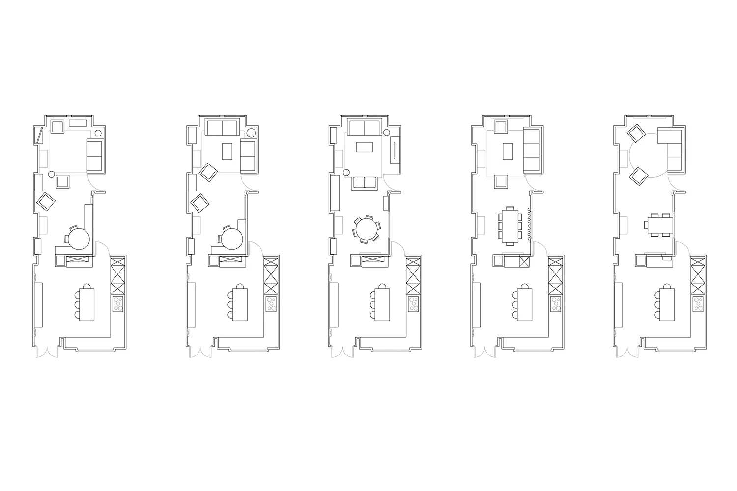 Open plan living and dining room