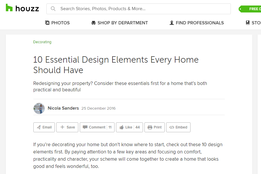 Audrey Whelan Interior Design featured on 10 Essential Design Elements Every Home Should Have