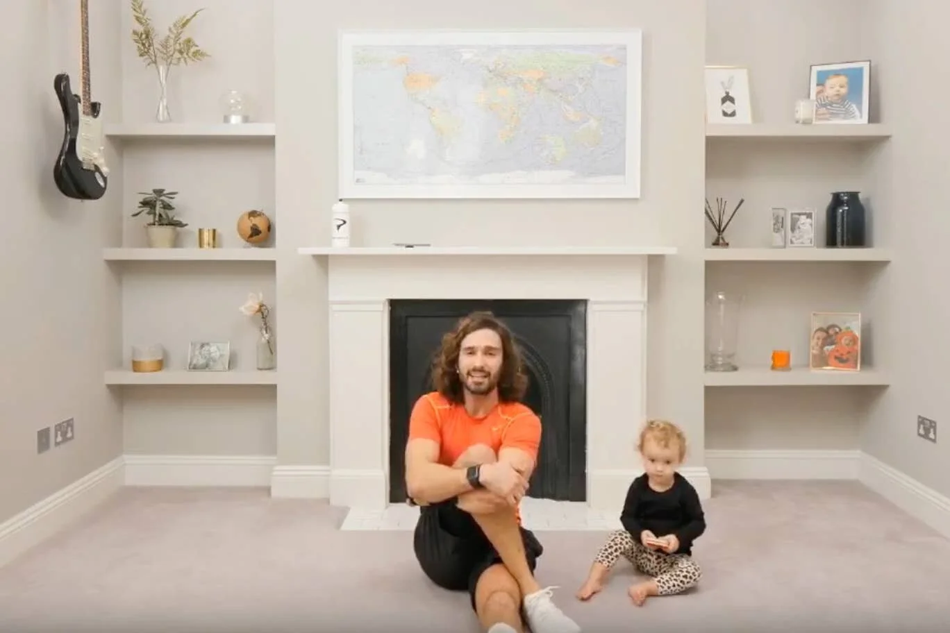 What colour are Joe Wicks living room walls painted?