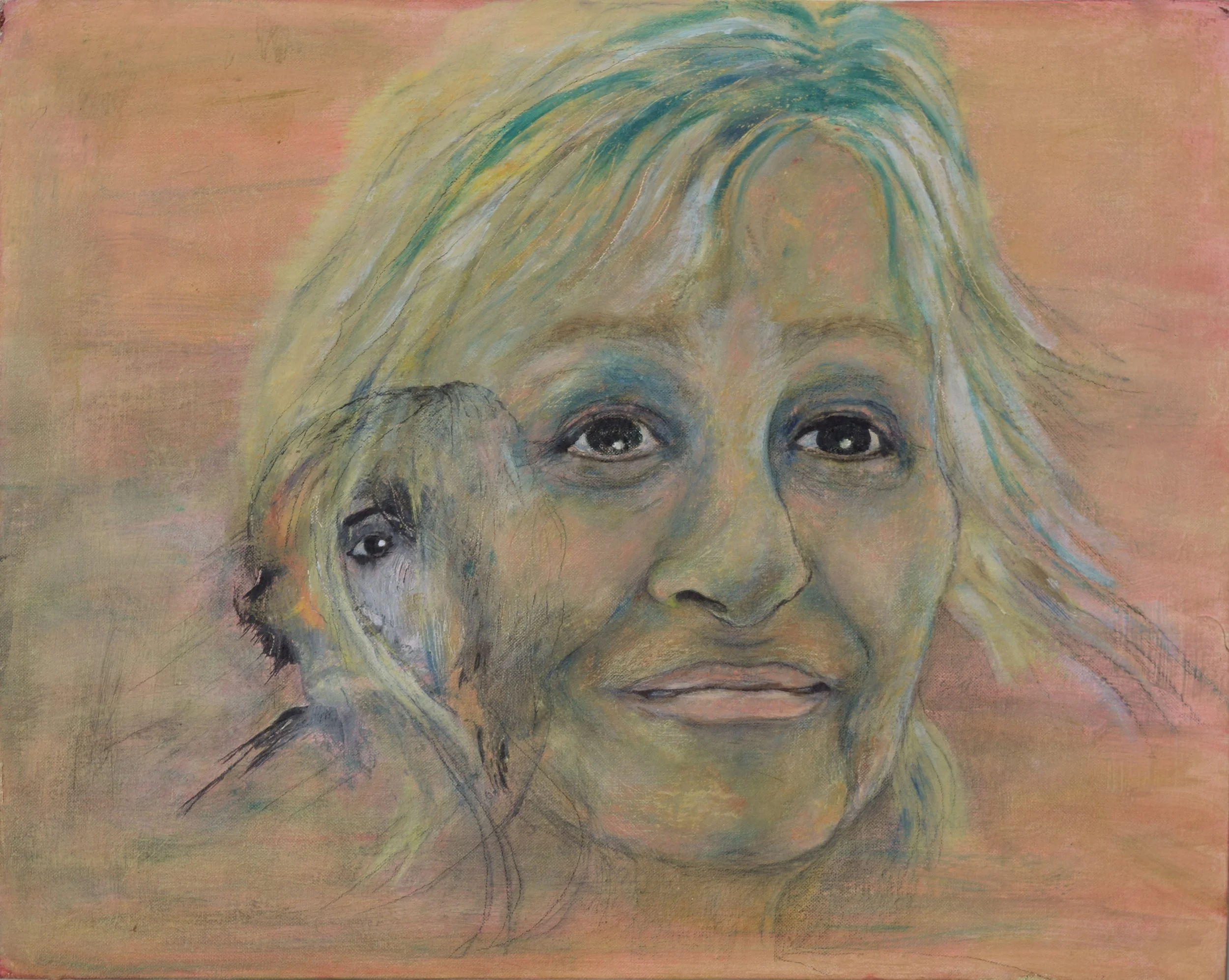 "Self-portrait: Then and Now" by Janine Lieberman