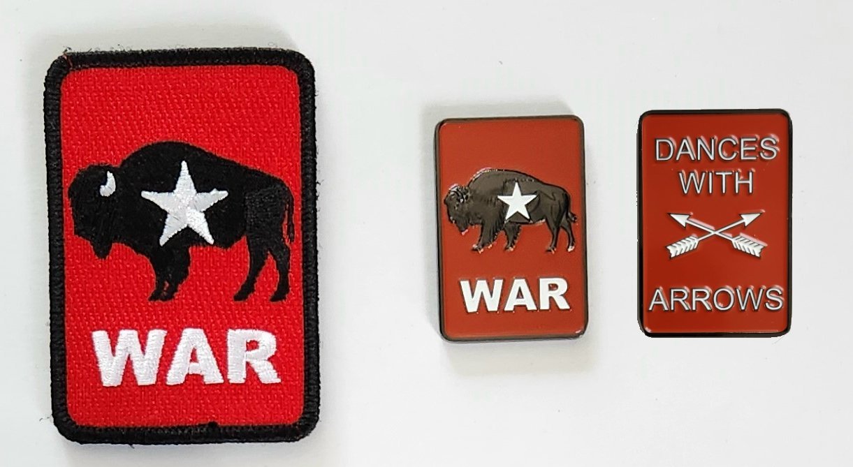 author steve stratton dances with arrows book patch coin