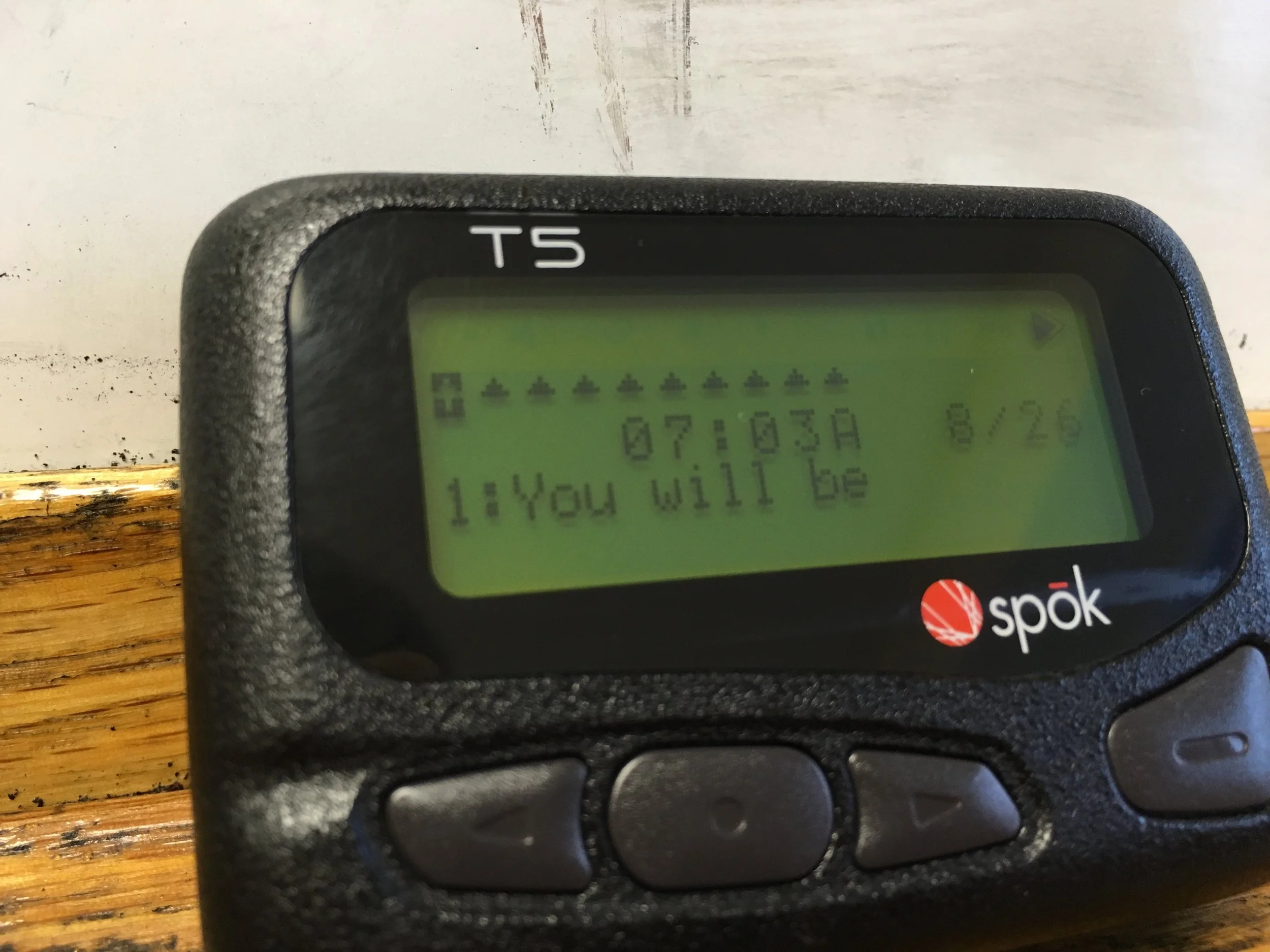 Unintentional Wisdom from an Existential Pager