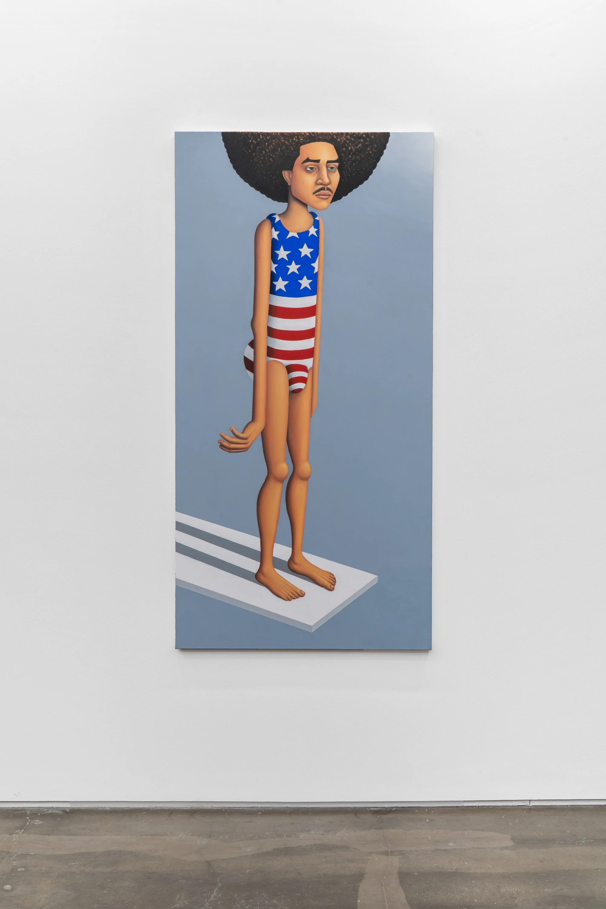   The High Dive   Oil on canvas, 72”x36”(2022) 