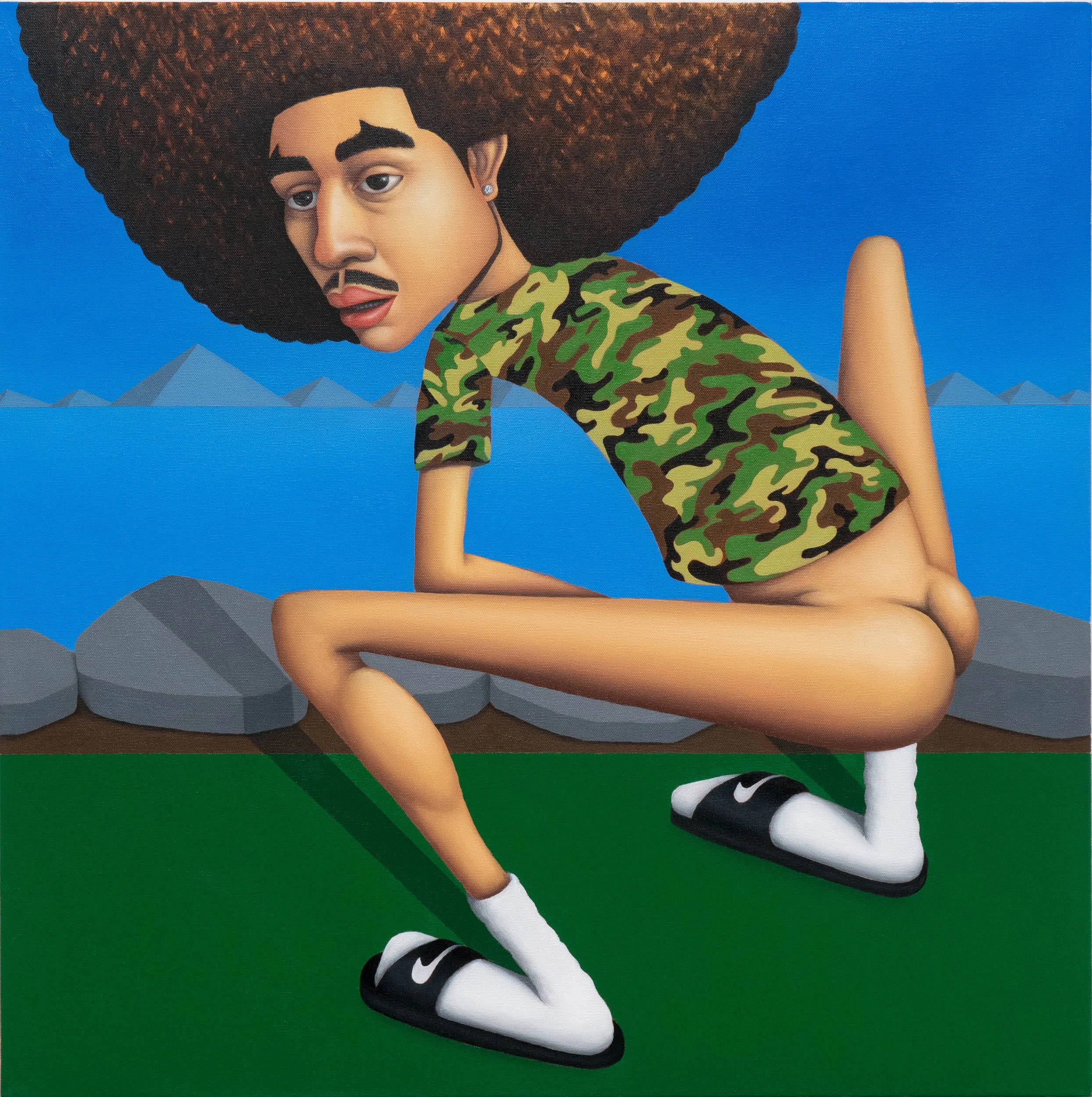   A Rare Sighting   Oil on canvas, 30”x30”(2021) 