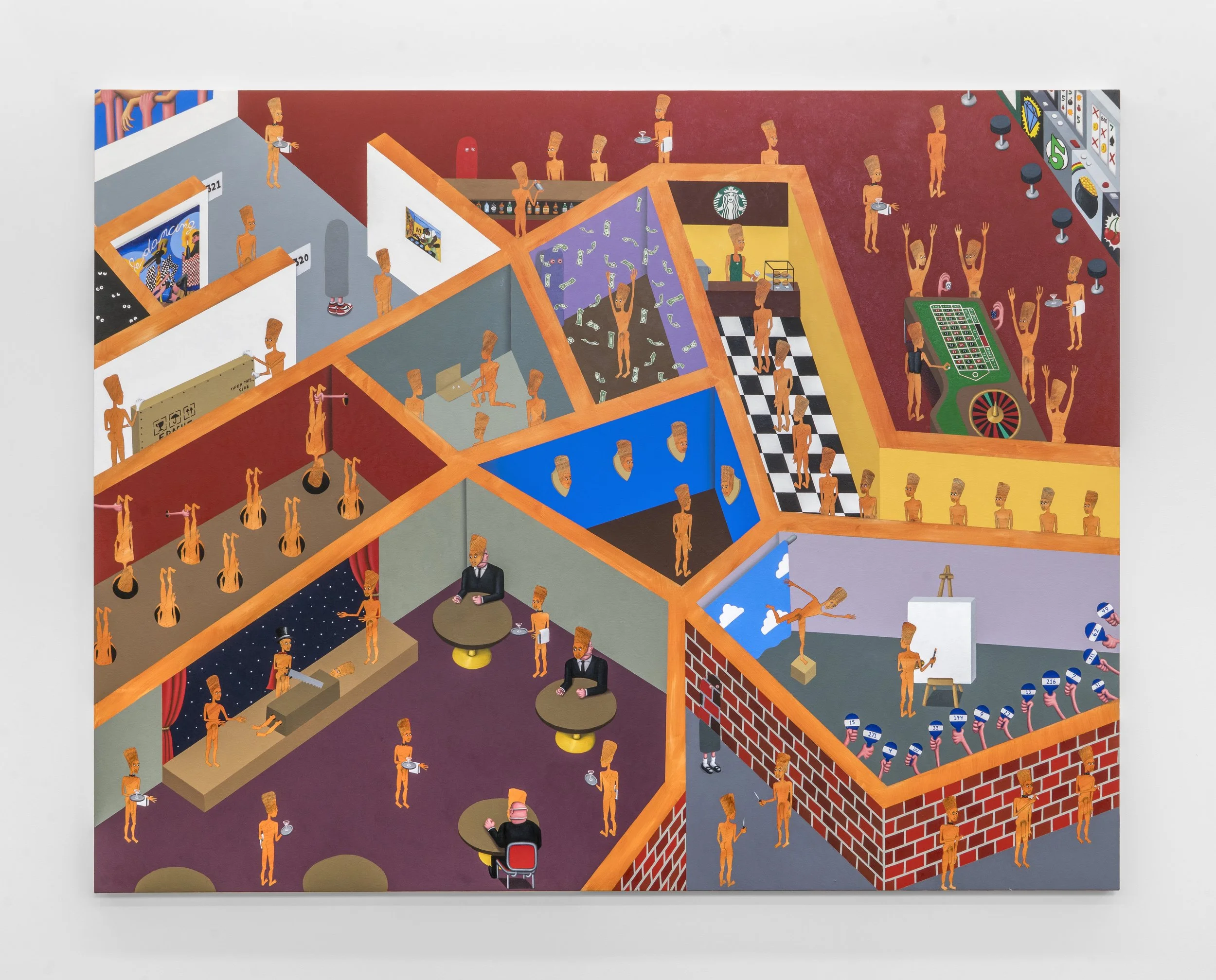   Fair Game   Oil and graphite on canvas, 84”x106” (2022)     