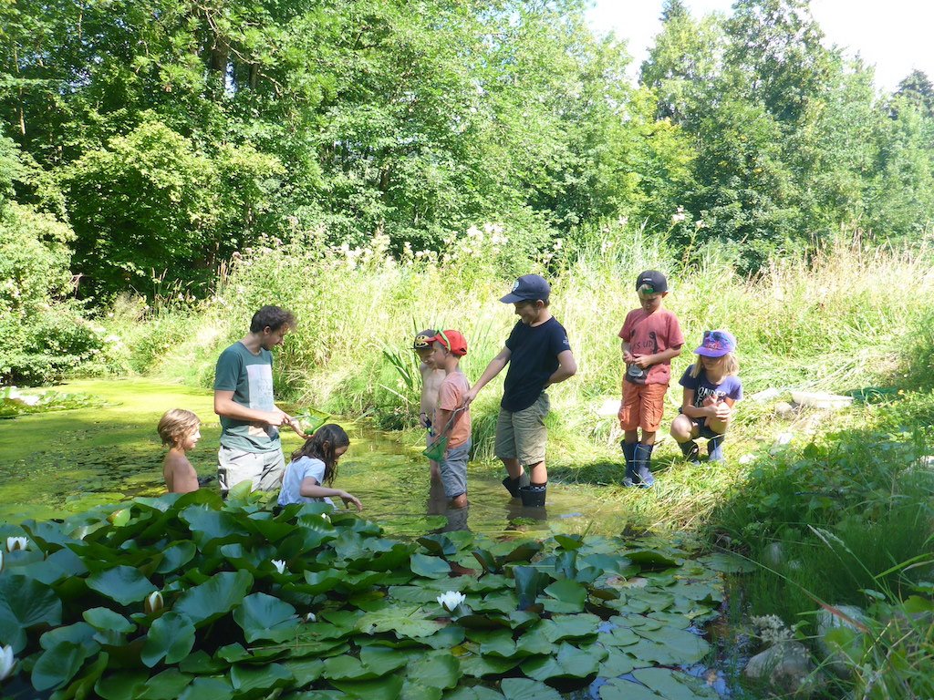  Kindergruppe im Rahmen des Ferienpassangebots Erlebniswelt Wasser des WWF Bern 