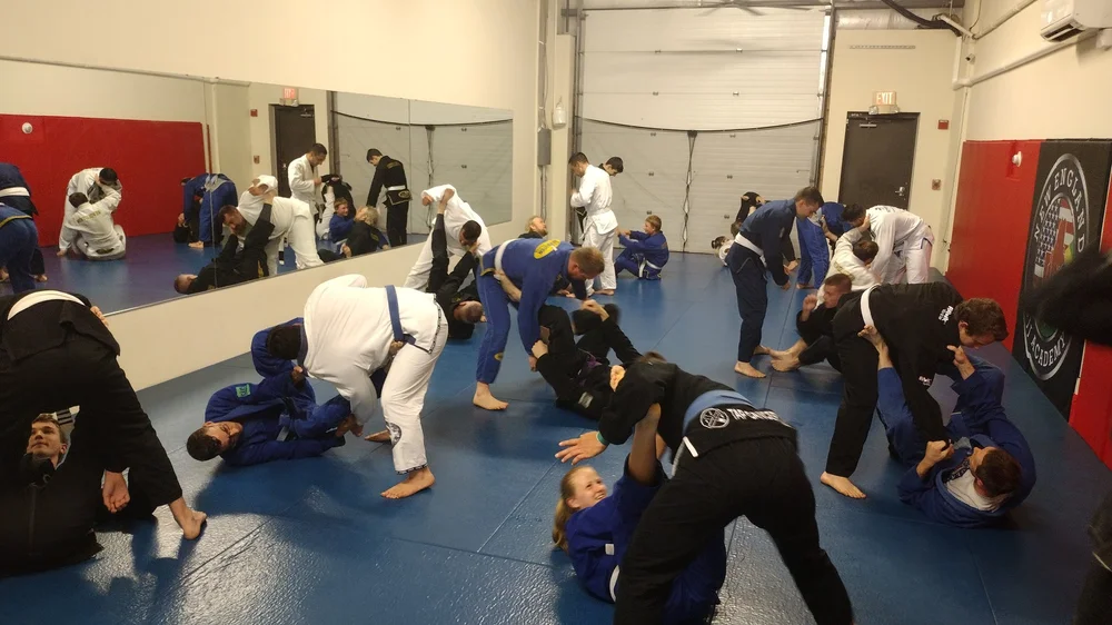 New England BJJ students on the mats