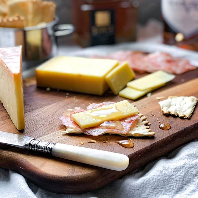 The same fruits that pair well with a nice cheese board&mdash;pears, grapes, and cranberries&mdash;are the fruit notes in La Aurora 2019 honey, making it exceptional to add to a charcuterie board! We pair it with fruity, sweet, Gouda and Gruyere, a g