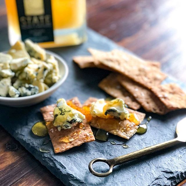 Our kindred spirits at @cascadiacreamery believe, cheese is &quot;like the terroir of a fine wine, it&rsquo;s all about the soil, the region, and the environment.&quot; The same is true for honey.  We paired Glacier Blue cheese with La Tovara Mangrov