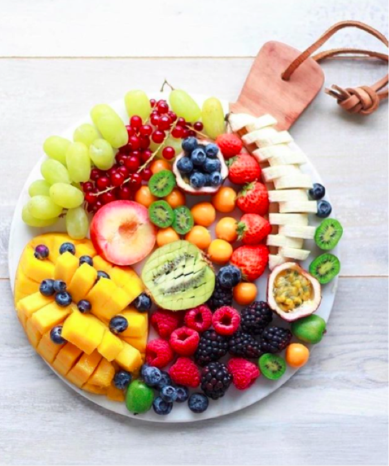 Plateau de fruits (ne choisr que les fruits de saison), à partager