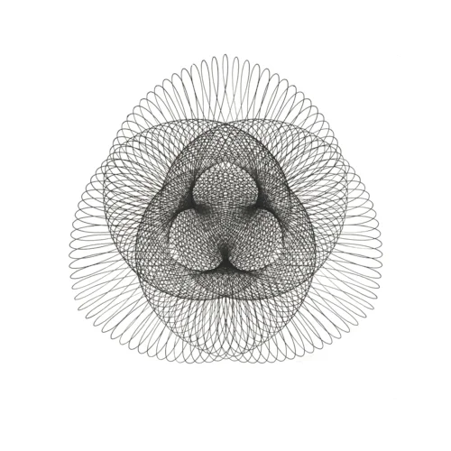 Phi Binary , ink on paper, 20x20 inches