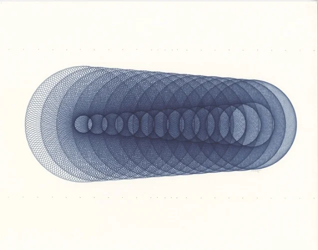 Blue Phase , ink on paper, 11x14 inches