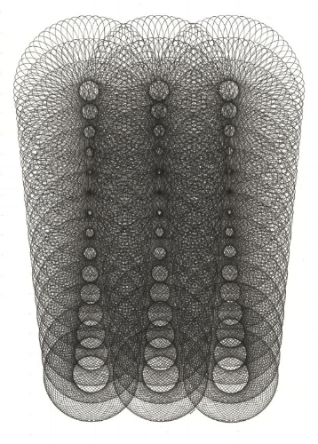 Repetitive Reduction, ink on paper, 28x22 inches