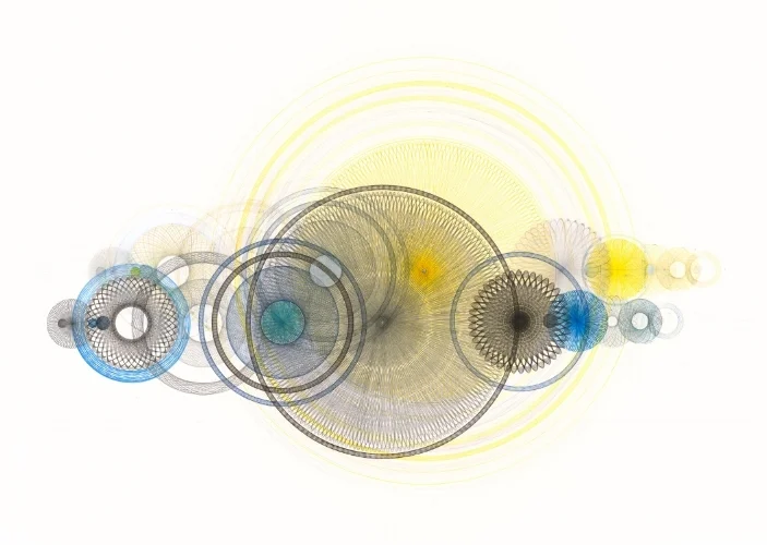 Echo , graphite, color pencil, ink on paper, 32x45 inches -sold