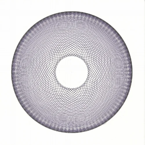 Purple Haze , purple and black ink on paper, 20x20 inches