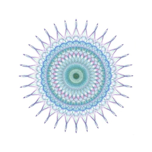 Iridos , ink and color pencil on paper, 20x20 inches