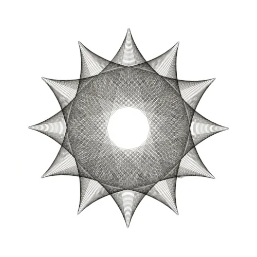 Dark Star: Xi , ink on paper, 20x20 inches