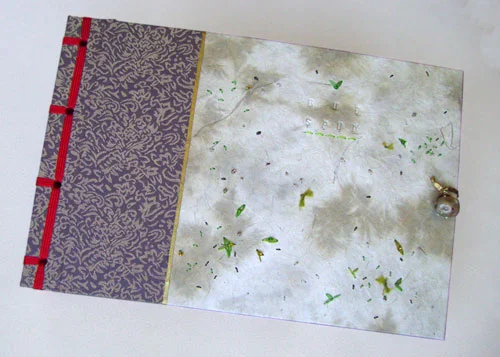 Bud Spud Bonsai Potato , book binding, writing, photos, drawings, embroidery