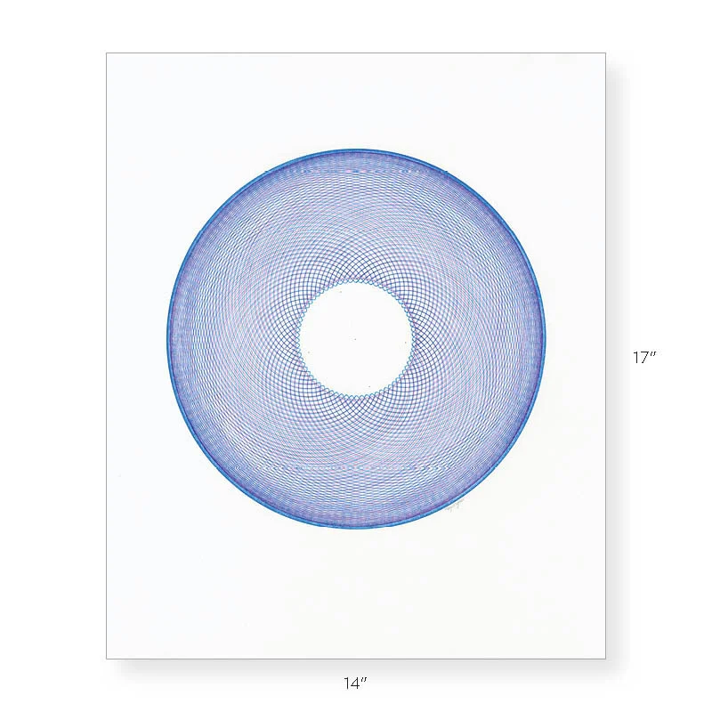 "MOON" ink on paper, copyright Mary Wagner