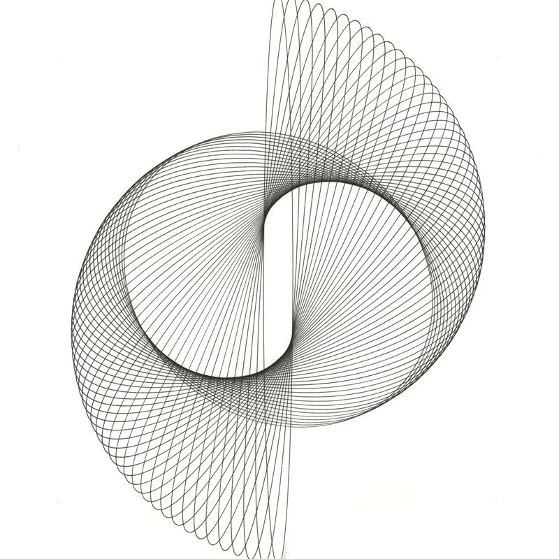 Original, hand-drawn spiral drawings in black ink on paper. Minimal maximal  abstract geometric art. — Mary Wagner