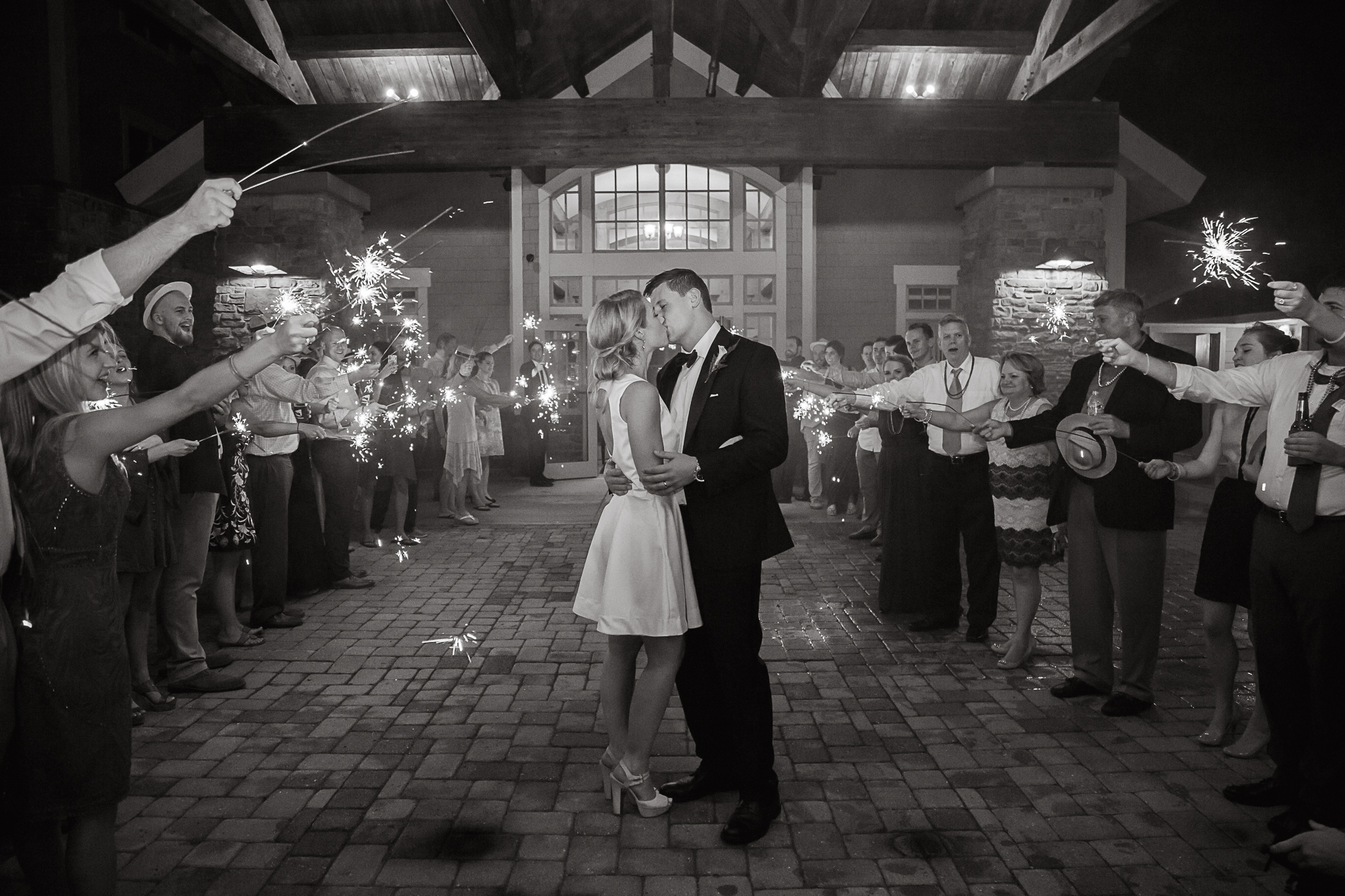 Sparkler Exit Charlotte Wedding Photographer