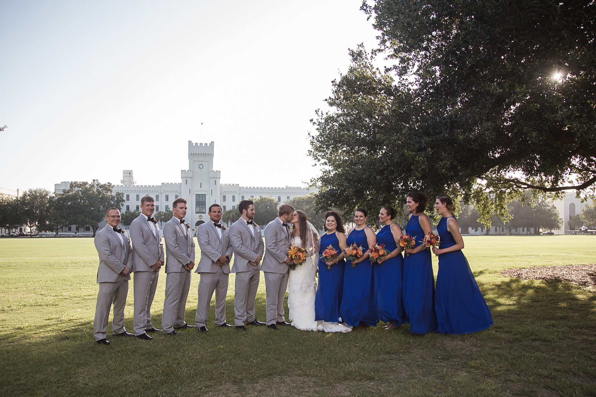 Wedding Party Bridesmaids Groomsmen Charleston Wedding Photographer