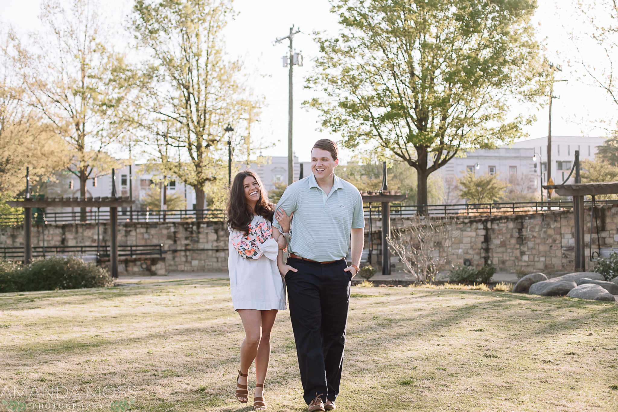 downtown charlotte engagement session