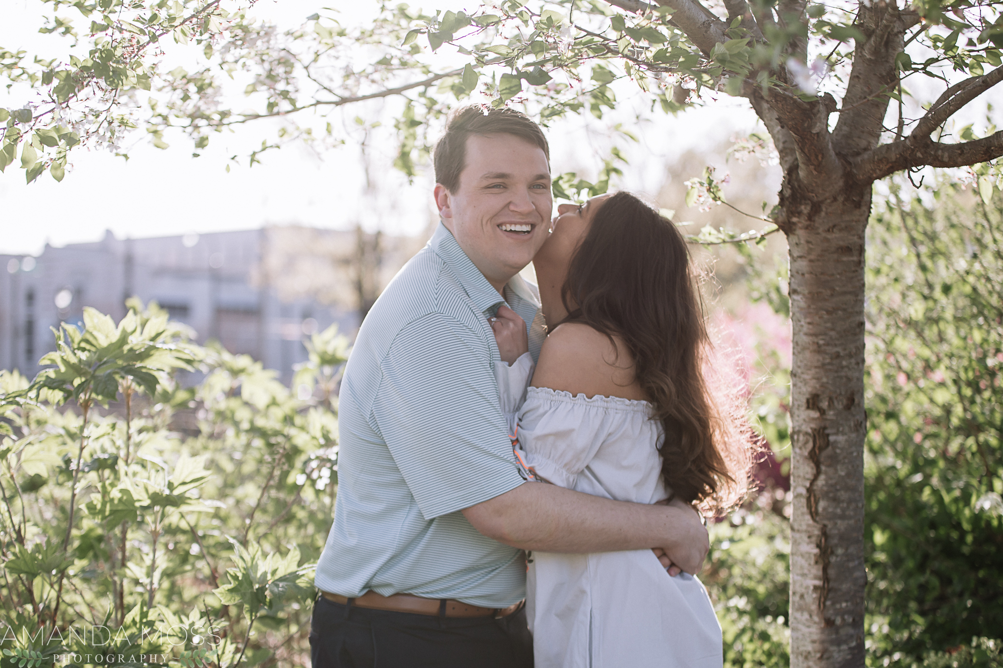 downtown charlotte engagement session