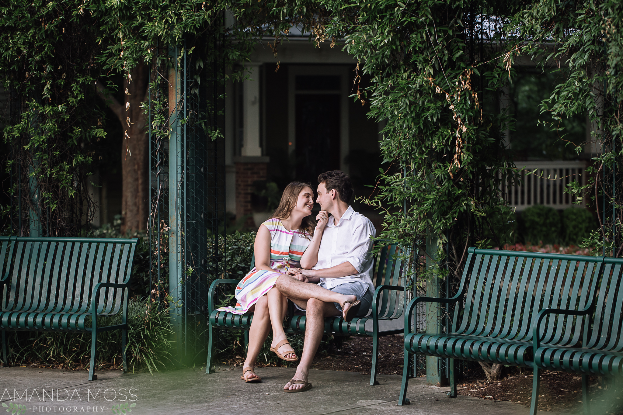 downtown charlotte engagement session