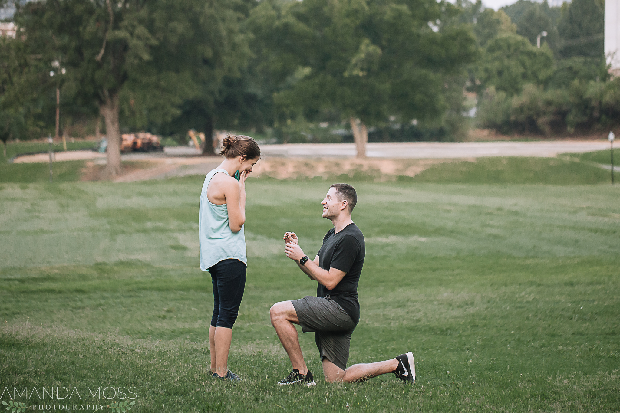 charlotte wedding photographer surprise proposal