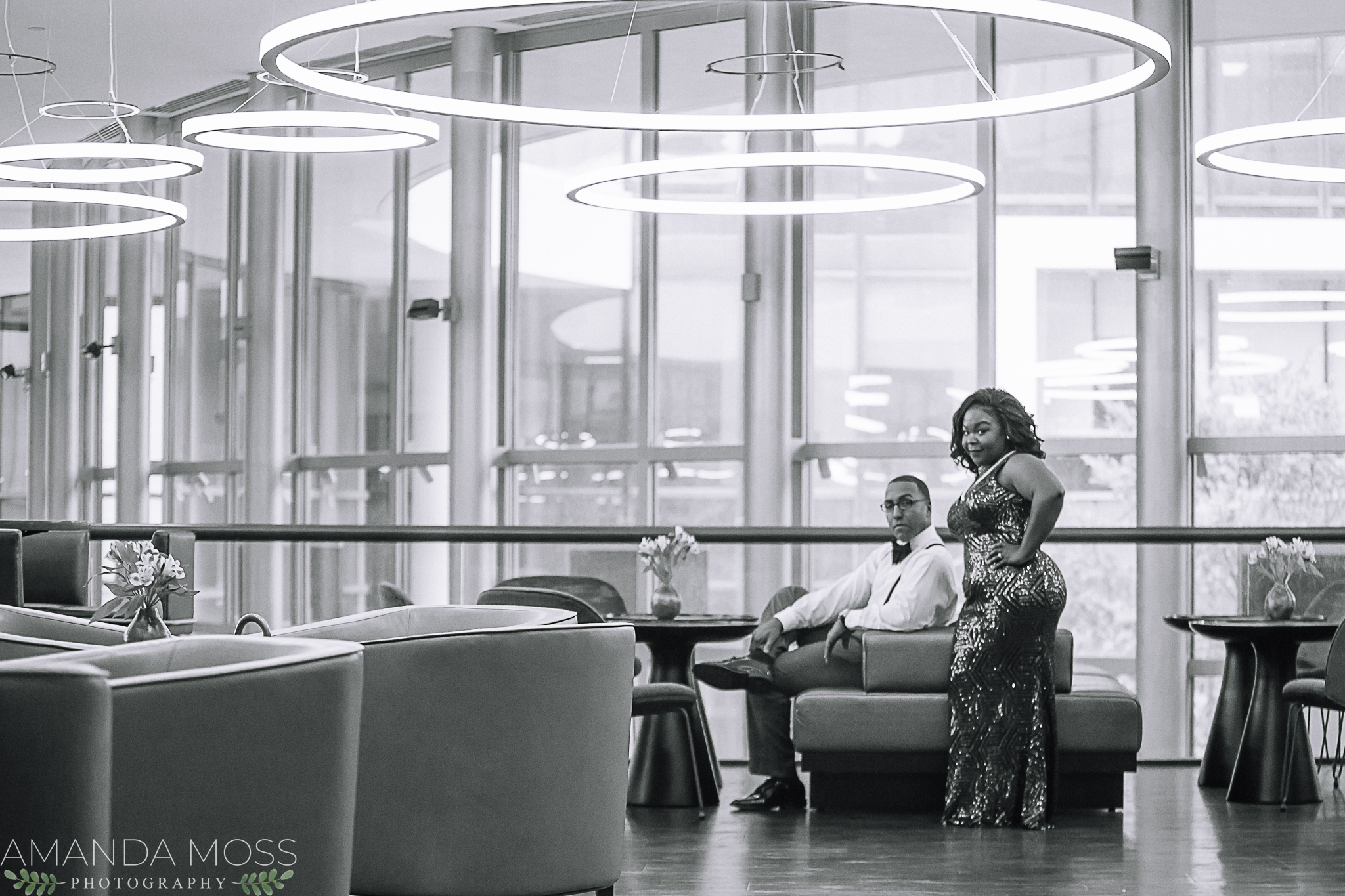 charlotte wedding photographer engagement session at the omni hotel