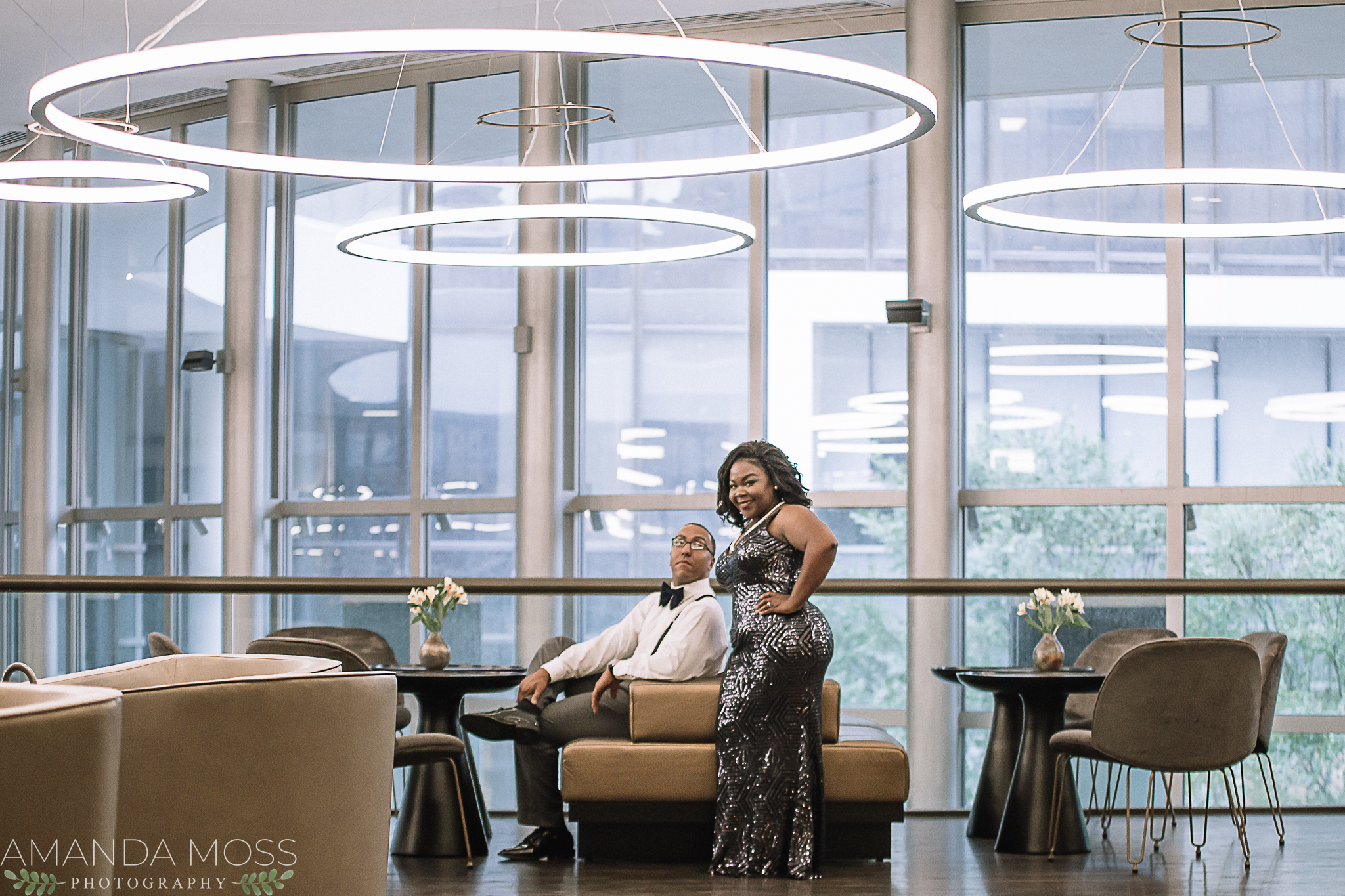 charlotte wedding photographer engagement session at the omni hotel