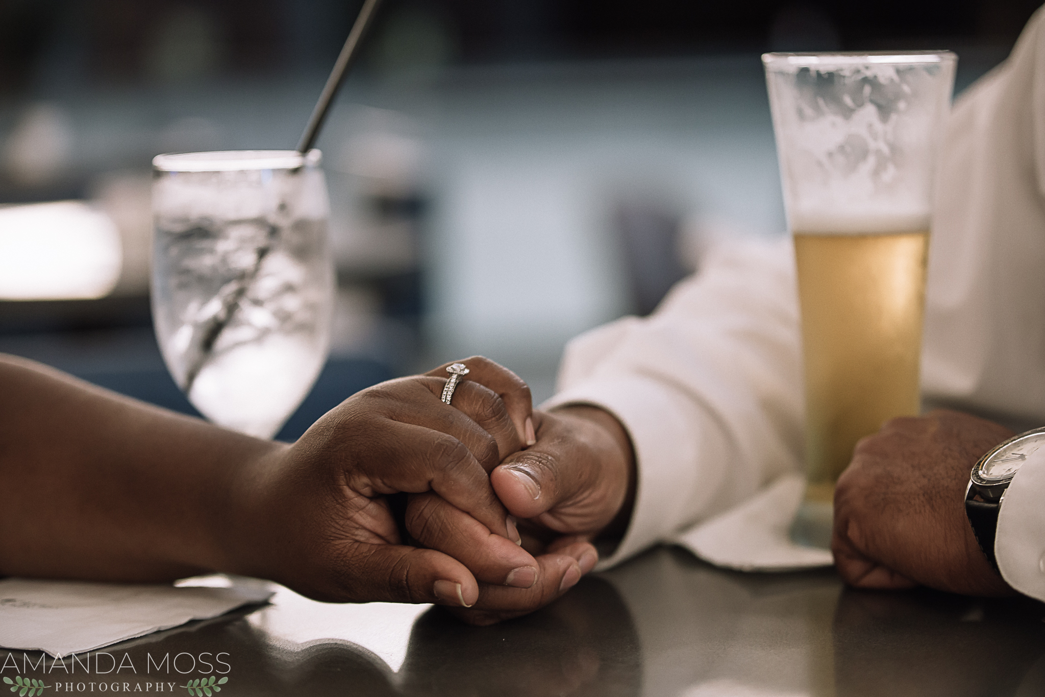 charlotte wedding photographer engagement session at the omni hotel