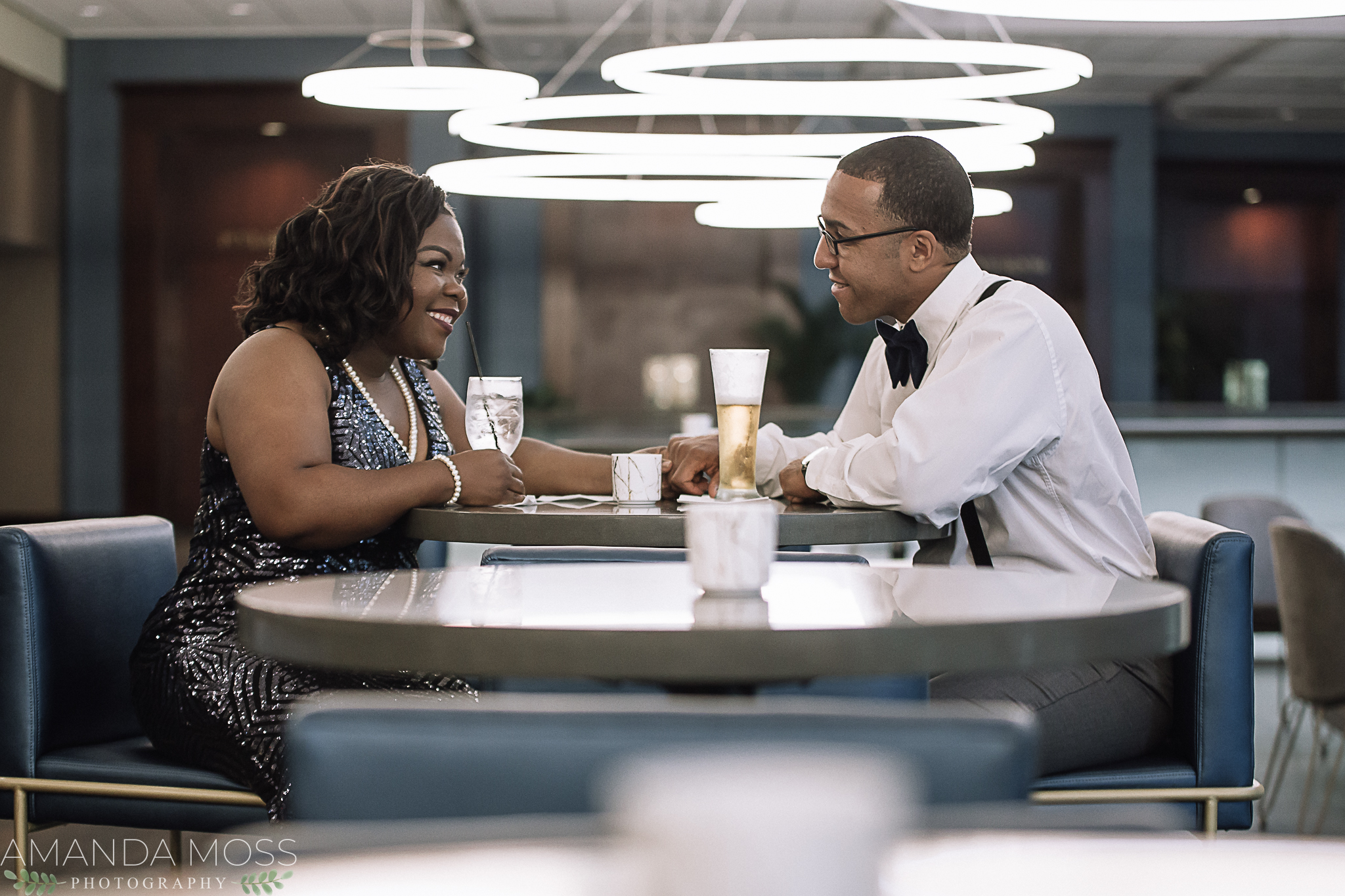 charlotte wedding photographer engagement session at the omni hotel