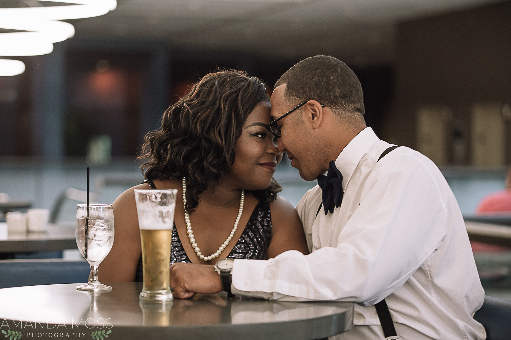 charlotte wedding photographer engagement session at the omni hotel