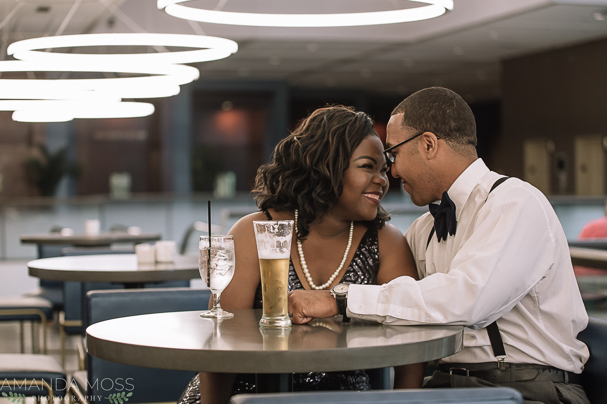 charlotte wedding photographer engagement session at the omni hotel