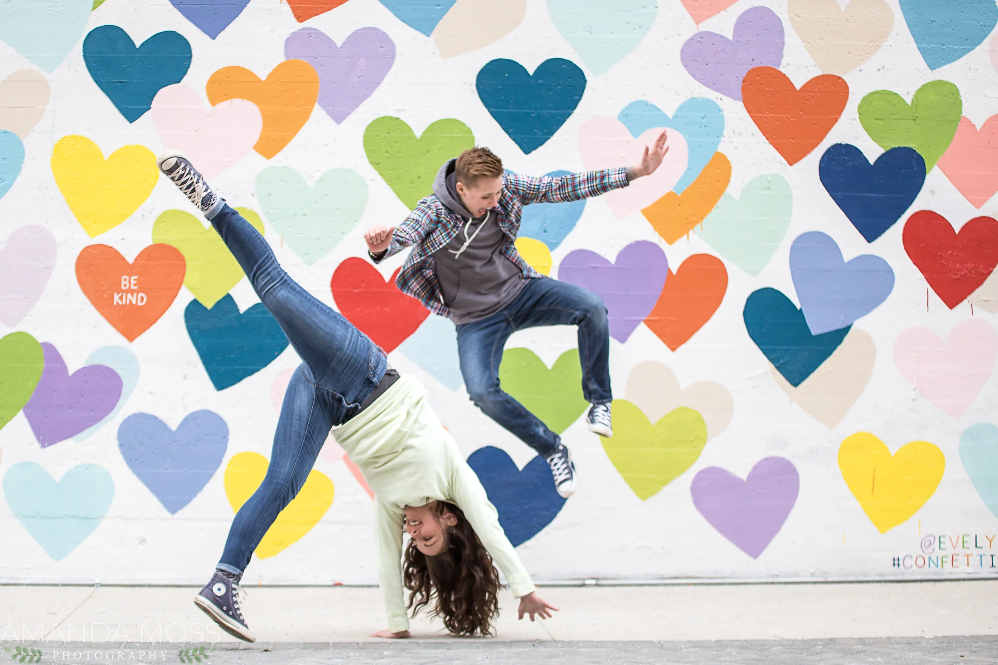 Confetti Hearts Wall in Southend — Amanda Moss Photography Charlotte