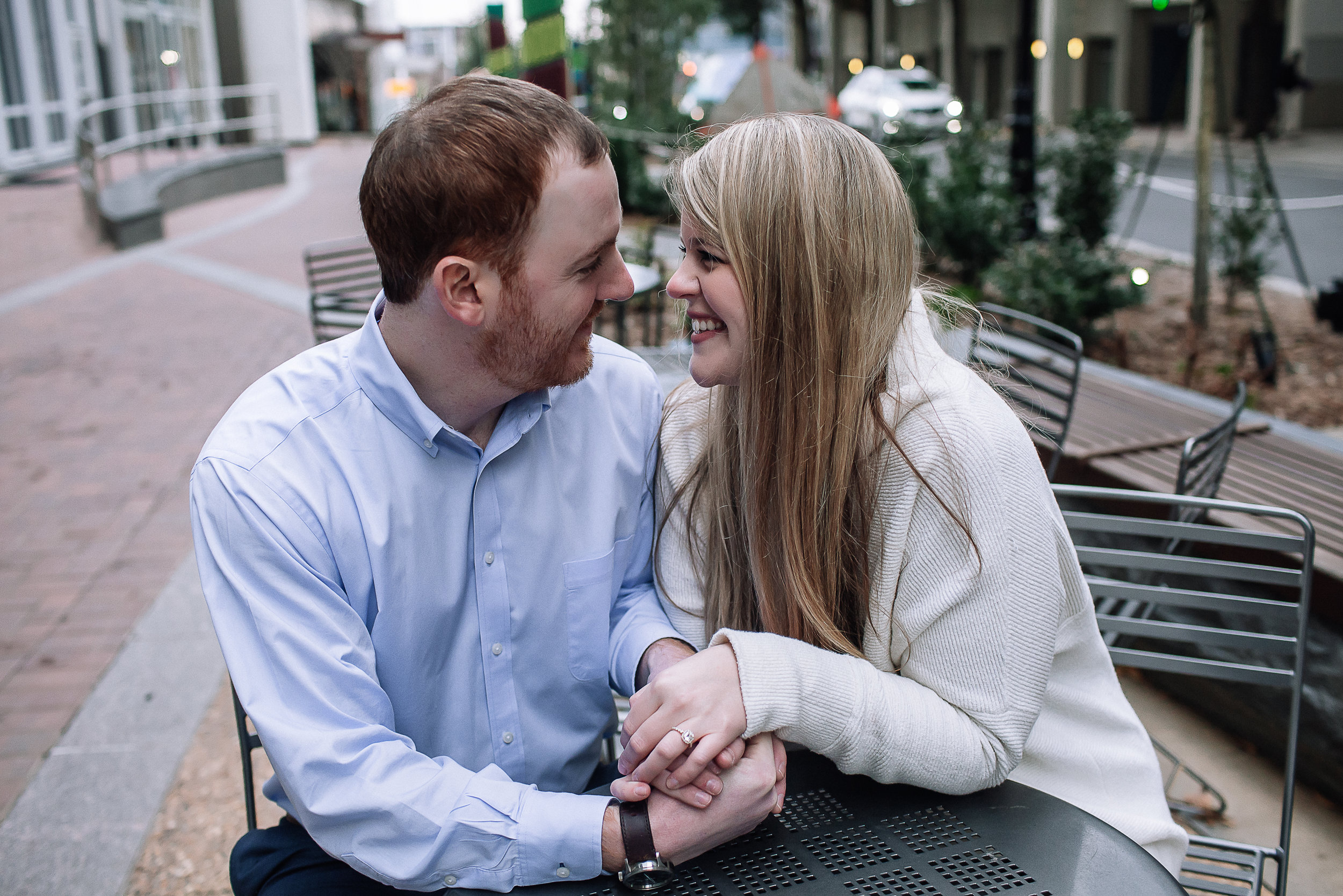 charlotte north carolina wedding photographer uptown engagement session