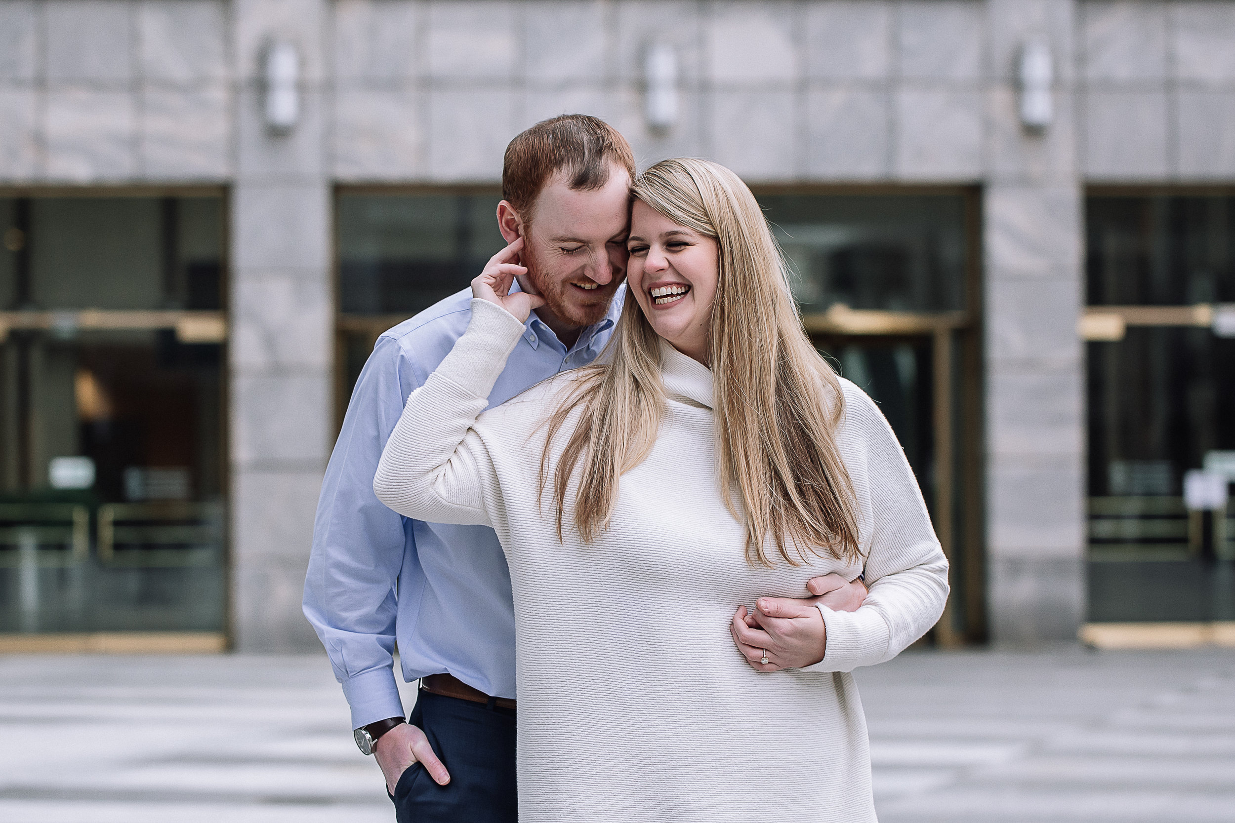 charlotte north carolina wedding photographer uptown engagement session