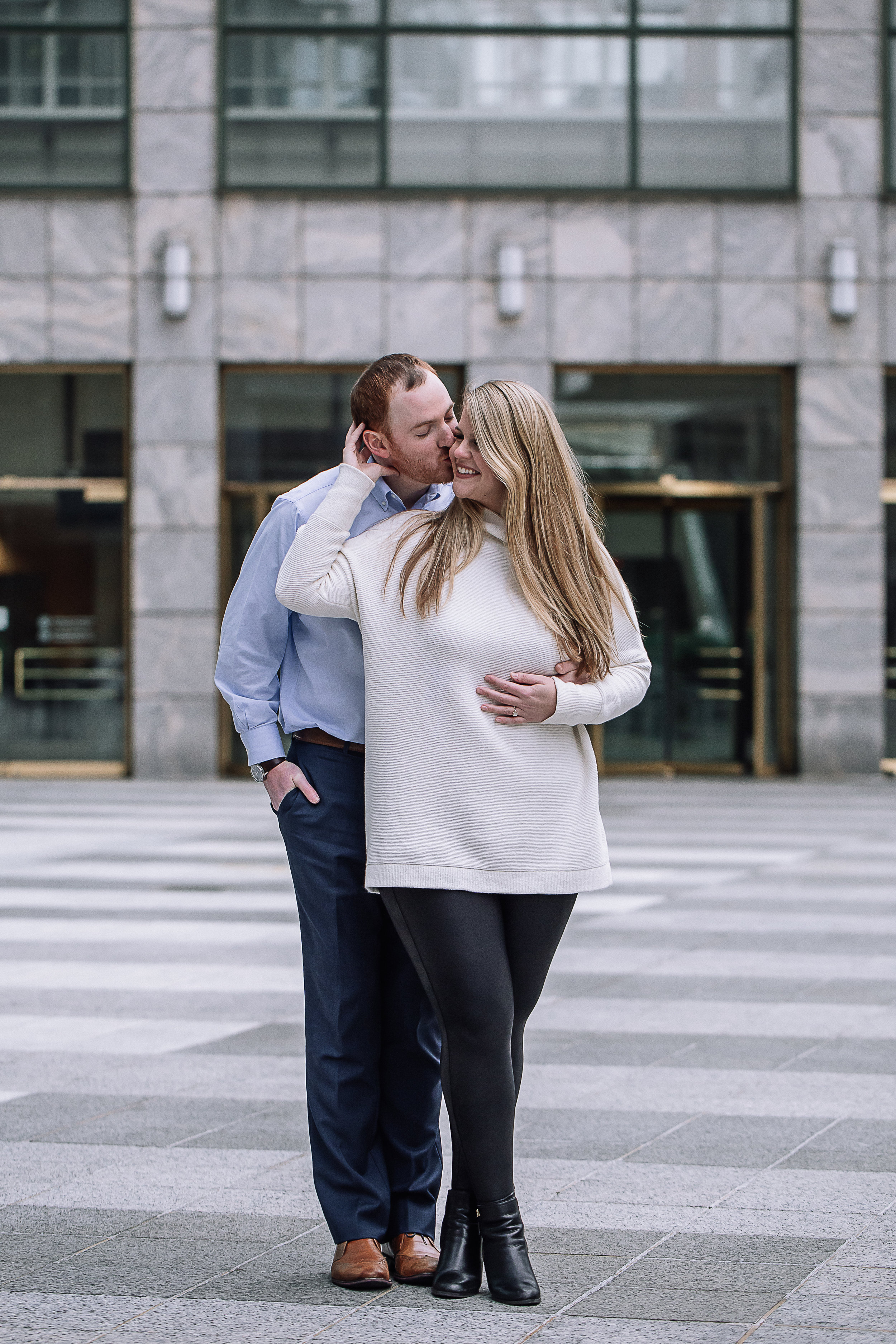 charlotte north carolina wedding photographer uptown engagement session