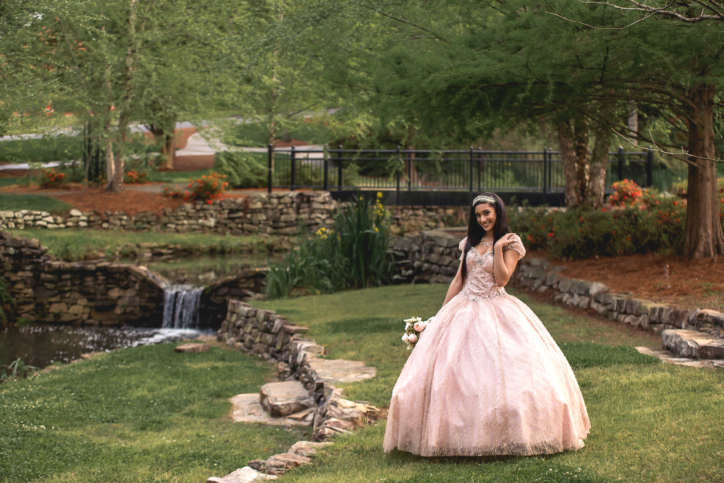 charlotte north carolina portrait photographer quinceanera glencairn gardens rock hill