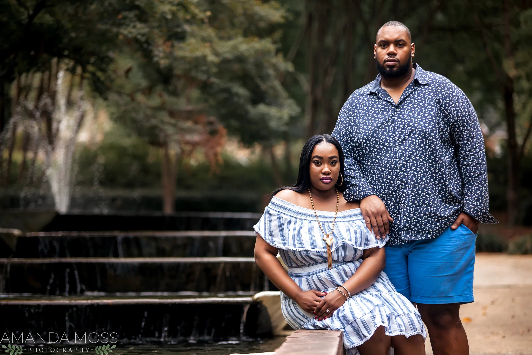 charlotte north carolina wedding photographer african american engagement session glencairn gardens rock hill