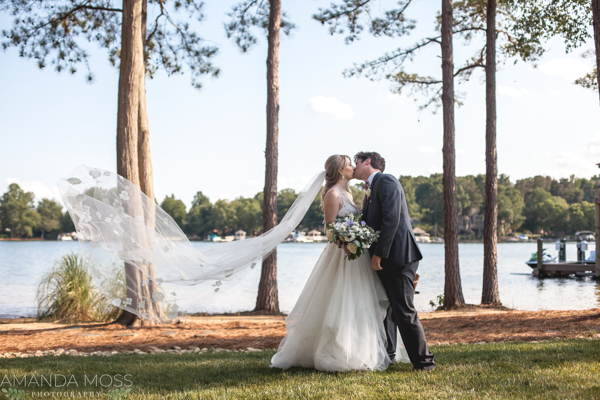 charlotte north carolina wedding photographer lake norman romantic boho lavender lakeside