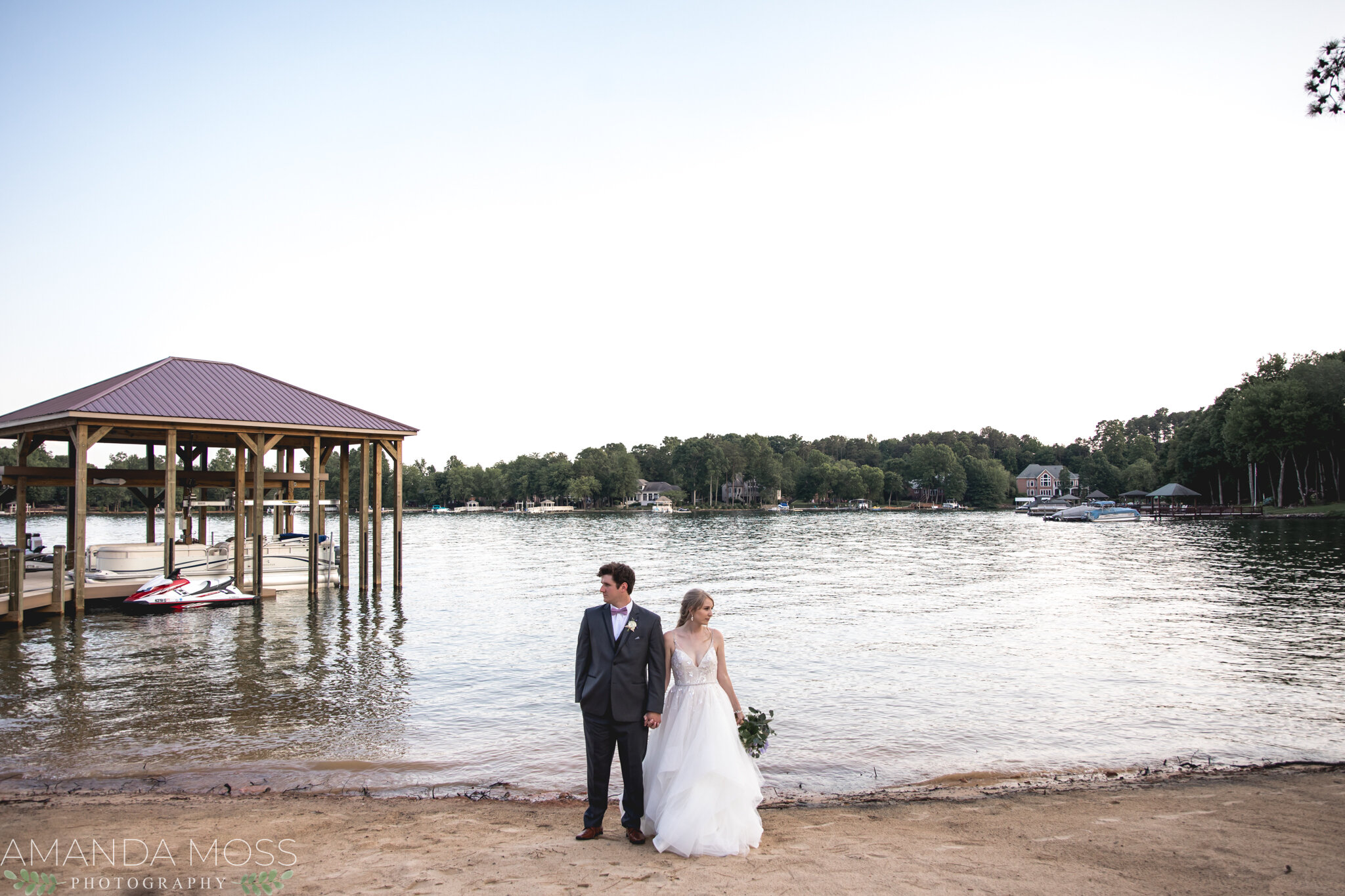 charlotte north carolina wedding photographer lake norman romantic boho lavender lakeside
