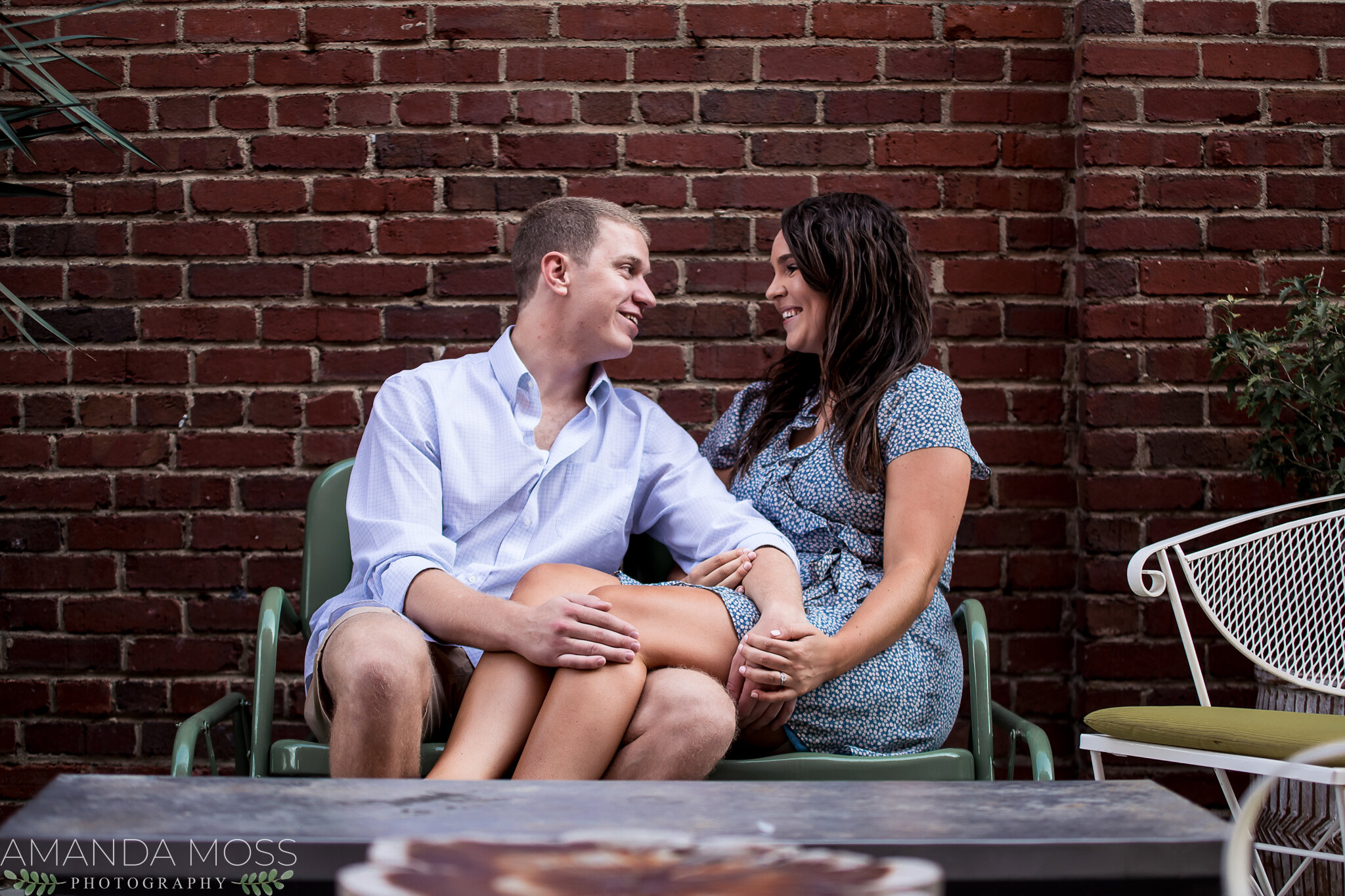 charlotte north carolina wedding photographer engagement session southend confetti hearts wall