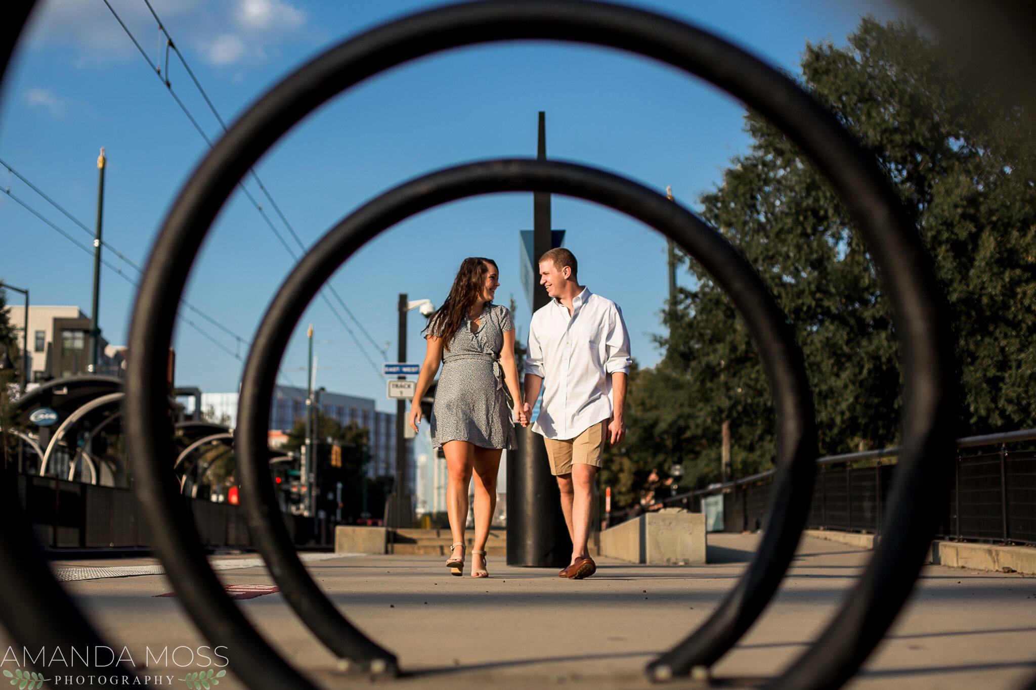 charlotte north carolina wedding photographer engagement session southend confetti hearts wall